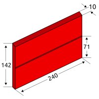 Spaltklinkerriemchen 24× 2*71 (=142) ×10 mm...