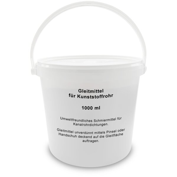 Gleitmittel für Kunststoffrohre 1000 ml/Eimer (VPE: 18 Stück/Karton)
