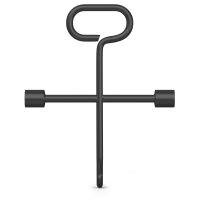 Aushebe- und Bedienschlüssel, für Schachtabdeckungen mit Verschraubung als Vierkant 17mm und 22mm aus Stahl schwarz