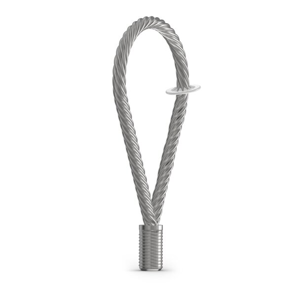 Seilschlaufe mit Metrischen (M) und Rundgewinde (Rd) 10mm bis 52 mm Laststuffe 0,4t bis 52t aus Stahl verzinkt - Schrägzug bis 45°