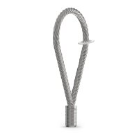 Seilschlaufe mit Metrischen (M) und Rundgewinde (Rd) 10mm bis 52 mm Laststuffe 0,4t bis 52t aus Stahl verzinkt - Schrägzug bis 45°