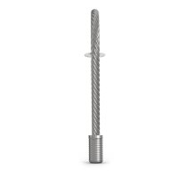 Seilschlaufe mit Metrischen (M) und Rundgewinde (Rd) 10mm bis 52 mm Laststuffe 0,4t bis 52t aus Stahl verzinkt - Schrägzug bis 45°