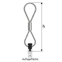 Seilschlaufe Goliath M und RD 10mm bis 52mm Laststufe 0,4t bis 12,5t mit 8-Verpressung für Quer- und Schrägzug