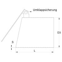 Froschklappe DN315 (AØ=313x2,0mm) BL=250mm zum...