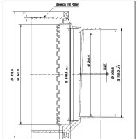 Schachtfutter für Rehau Awadukt-Rohr DN 315 SN 16 BL=220mm inkl. Keildichtung mit Rohranschlag aus Kunststoff
