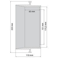 Schachtfutter für Pragma-Rohr DN 150 BL=110mm, mit...