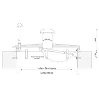 Schachtabdeckung mittig überhöht LW: 600x600mm...