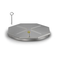 Schachtabdeckung mittig überhöht LØ:...