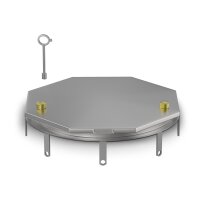 Schachtabdeckung mittig überhöht LØ:...