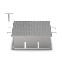 Schachtabdeckung LW: 1000x1000mm Belastungsklasse D400 kN...