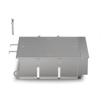 Schachtabdeckung LW: 1000x1000mm Belastungsklasse D400 kN (für den fließenden Verkehr geeignet) H=250mm aus Edelstahl V2A (1.4307)
