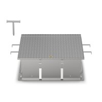 Schachtabdeckung aus Edelstahl, ebenerdig – Belastungsklassen A15, B125 und D400
