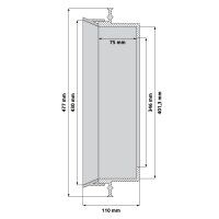 Schachtfutter für Aquatub-Rohr DN 350 BL=110mm mit...