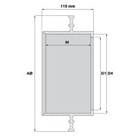 Schachtfutter für Pragma-Rohr DN 300 BL=110mm, mit...