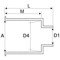 Schachtfutter für X-Stream-Rohr DN 200 BL=200mm aus...